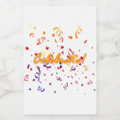 Étiquettes Pour Bouteilles De Vin Célébrer Confetti (Étiquettes simples)