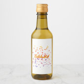 Étiquettes Pour Bouteilles De Vin Célébrer Confetti (Devant)