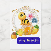 Étiquettes Pour Bouteilles De Vin Chéri, Jolie Abeille (Étiquettes simples)