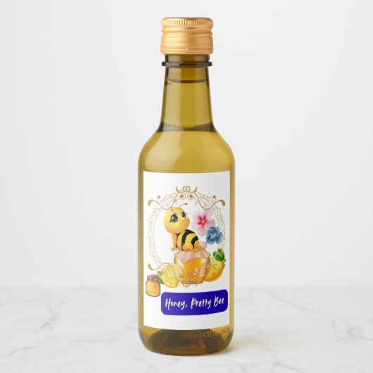 Étiquettes Pour Bouteilles De Vin Chéri, Jolie Abeille (Devant)