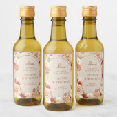 Étiquettes Pour Bouteilles De Vin Chic fleurs d'aquarelle couleurs automne couleur c (Bouteilles)