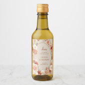 Étiquettes Pour Bouteilles De Vin Chic fleurs d'aquarelle couleurs automne couleur c (Devant)