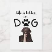 Étiquettes Pour Bouteilles De Vin Chien (Étiquettes simples)