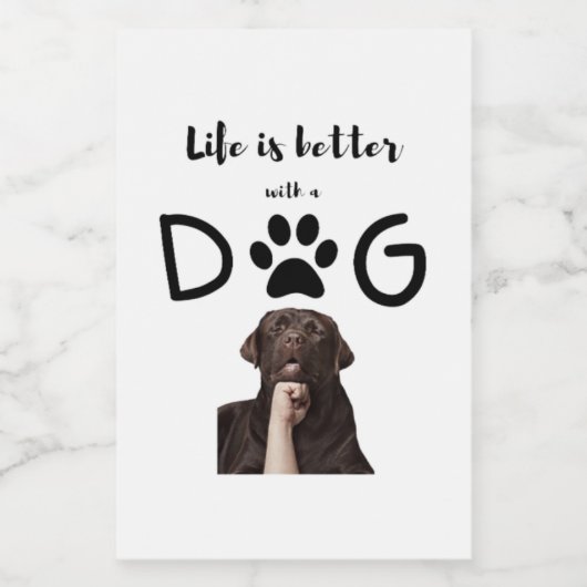 Étiquettes Pour Bouteilles De Vin Chien (Étiquettes simples)