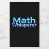 Étiquettes Pour Bouteilles De Vin Chuchoteur de Maths (Étiquettes simples)