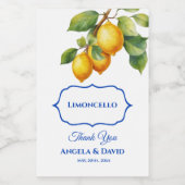 Étiquettes Pour Bouteilles De Vin Citron Mini Limoncello Mariage (Étiquettes simples)