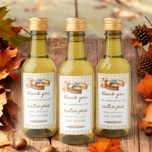 Étiquettes Pour Bouteilles De Vin Citrouille Little Cutie Pie Baby shower Favoriser