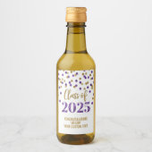 Étiquettes Pour Bouteilles De Vin Classe de Parties scintillant d'or pourpre de 2025 (Devant)