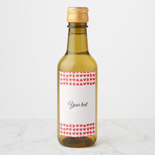 Étiquettes Pour Bouteilles De Vin Coeurs rouges