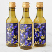 Étiquettes Pour Bouteilles De Vin Composition avec papillons Sapphire (Bouteilles)