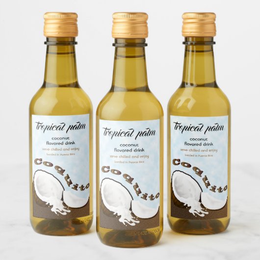 Étiquettes Pour Bouteilles De Vin Coquito Coconut Fruit tropical (Bouteilles)