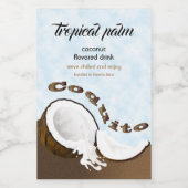 Étiquettes Pour Bouteilles De Vin Coquito Coconut Fruit tropical (Étiquettes simples)