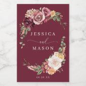 Étiquettes Pour Bouteilles De Vin Country Boho Mariage rustique Faveurs Mini Étiquet (Étiquettes simples)