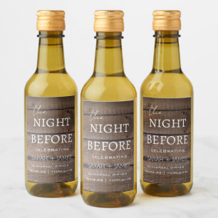 Étiquettes Pour Bouteilles De Vin Country Rustic Rehearer Dîner La Nuit Avant