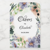 Étiquettes Pour Bouteilles De Vin Couronne de Fleurs Mariage Mini (Étiquettes simples)