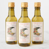 Étiquettes Pour Bouteilles De Vin Create Your Own Spring Floral Crescent Moon (Bouteilles)
