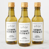 Étiquettes Pour Bouteilles De Vin Customizable Lemon Extract Label (Bouteilles)