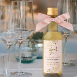 Étiquettes Pour Bouteilles De Vin Dentelle d'or sur Merci Mariage rose pâle Mini<br><div class="desc">Ces étiquettes de mini bouteilles de vin sont parfaits pour remercier vos invités mariages, ou membres de la fête de la mariée. Ils présentent un beau design rose et or avec une filigree en faux papier lacy dans les coins et une calligraphie script sophistiquée. Le texte dit : merci de...</div>