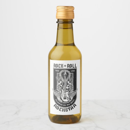 Étiquettes Pour Bouteilles De Vin Design Guitar Rock (Devant)