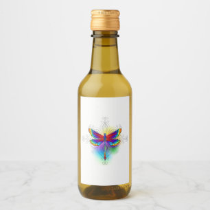 Étiquettes Pour Bouteilles De Vin Dragonfly en arc-en-ciel