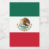 Étiquettes Pour Bouteilles De Vin Drapeau du Mexique, Bandera de la République mexic (Étiquettes simples)