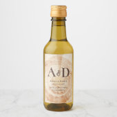 Étiquettes Pour Bouteilles De Vin Écorce en bois d'arbre Mariage rustique personnali (Devant)