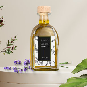 Étiquettes Pour Bouteilles De Vin Elégant croquis fait maison Lavender Extrait Étiqu