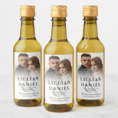 Étiquettes Pour Bouteilles De Vin Élégant Mariage photo Mini (Bouteilles)