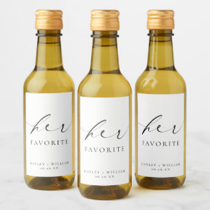 Étiquettes Pour Bouteilles De Vin Ellesmere Son Favori Favor