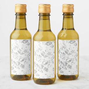 Étiquettes Pour Bouteilles De Vin Ensemble de dossiers botaniques élégants