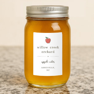 Étiquettes Pour Bouteilles De Vin Étiquettes de confiture de beurre de cidre d'Apple