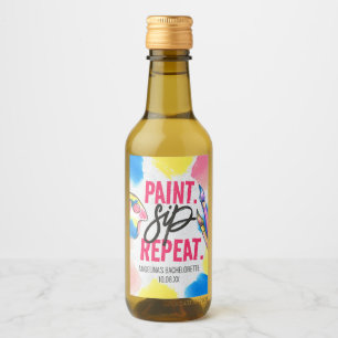 Étiquettes Pour Bouteilles De Vin Faveur de fête de demoiselle d'honneur peinture et