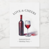 Étiquettes Pour Bouteilles De Vin Fête à thème du vin (Étiquettes simples)