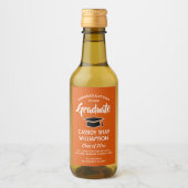 Étiquettes Pour Bouteilles De Vin Fêtes de Graduation Fêtes Orange Blanc Noir Mini (Devant)