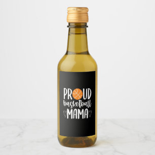 Étiquettes Pour Bouteilles De Vin Fier Mama de basket-ball