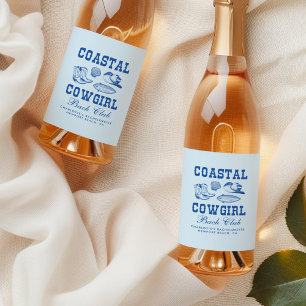 Étiquettes Pour Bouteilles De Vin Fin de semaine de bachelorette Coastal Cowgirl