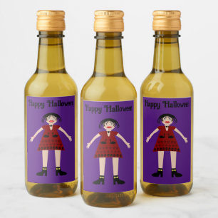 Étiquettes Pour Bouteilles De Vin Gothique Halloween Vampire Lady Custom