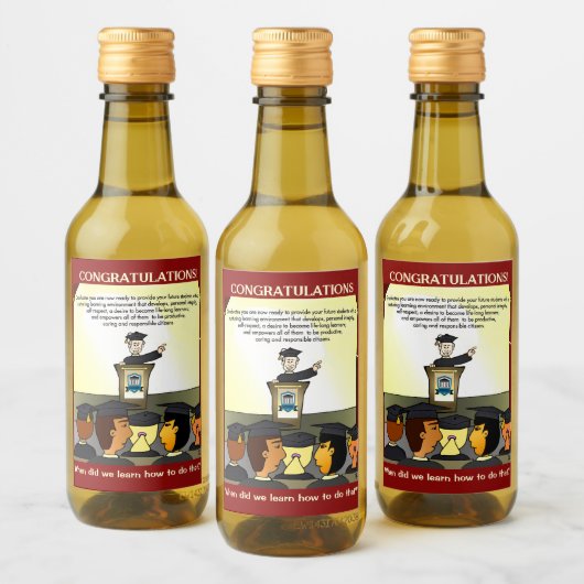 Étiquettes Pour Bouteilles De Vin Graduates Flat Card (Bouteilles)