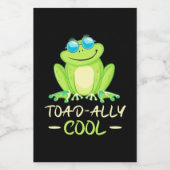 Étiquettes Pour Bouteilles De Vin Grenouille Toadal Cool (Étiquettes simples)