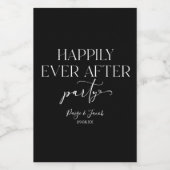 Étiquettes Pour Bouteilles De Vin Heureusement Jamais Après La Réception De Mariage (Étiquettes simples)