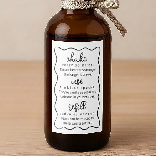Étiquettes Pour Bouteilles De Vin Homemade Vanilla Extract Instructions Doodle Label
