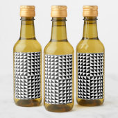 Étiquettes Pour Bouteilles De Vin illusion d'optique noir (Bouteilles)
