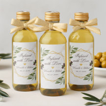 Infusé avec amour Huile d'olive Mariage Faveurs Fo