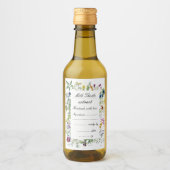 Étiquettes Pour Bouteilles De Vin jardin d'herbes à la main extrait ensemble Étiquet (Devant)