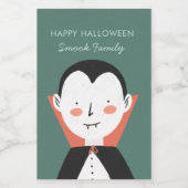 Étiquettes Pour Bouteilles De Vin Joyeux Halloween Dracula (Étiquettes simples)