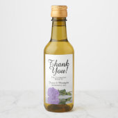Étiquettes Pour Bouteilles De Vin Lavande violet Rose chic Mariage Merci Mini (Devant)