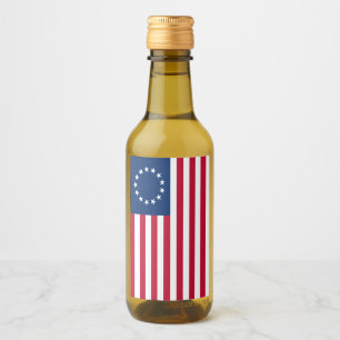 Étiquettes Pour Bouteilles De Vin Le Cercle d'étoiles, Drapeau américain par Betsy R