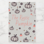 Étiquettes Pour Bouteilles De Vin Le Citrouille rustique (Étiquettes simples)