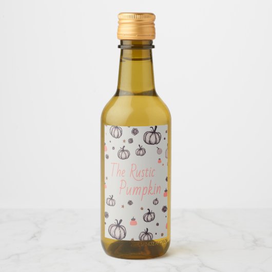 Étiquettes Pour Bouteilles De Vin Le Citrouille rustique (Devant)