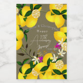 Étiquettes Pour Bouteilles De Vin Lemon Squeeze (Étiquettes simples)